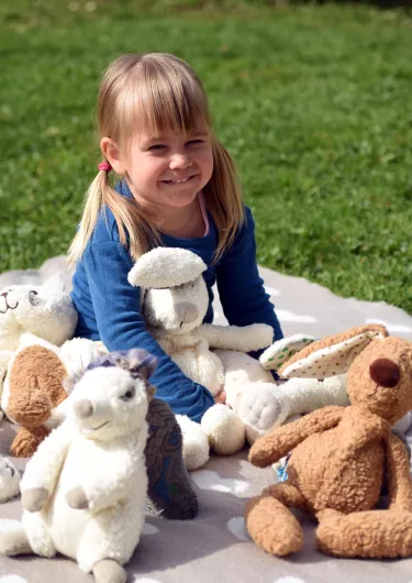 Kuscheltiere mit Kräutern Kuscheltiere mit Zirbe