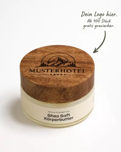 Einklang Naturkosmetik mit eigenem logo personalisiert Holzdeckel