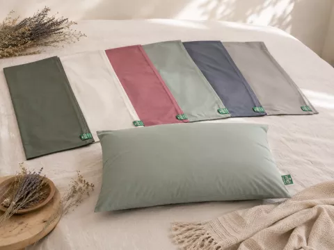 Kissenhülle für Schlafzimmer und Bett moosgrün