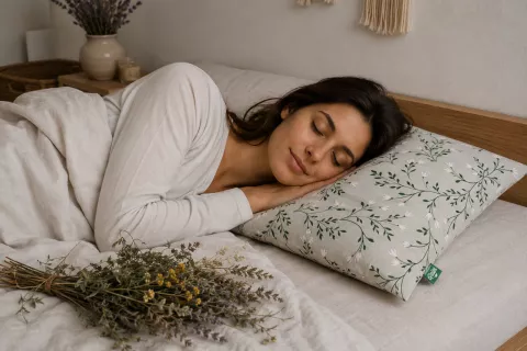 Kleine florale Kissenhülle für Dekokissen