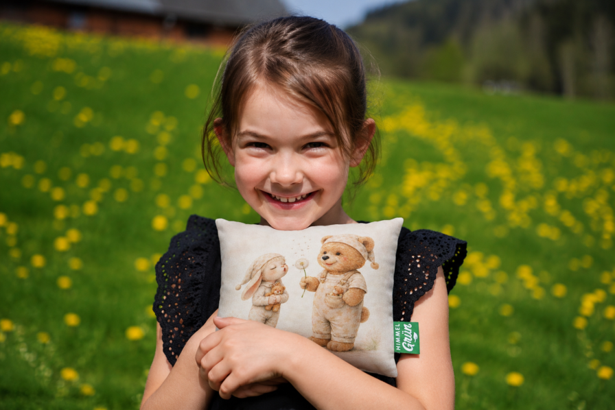 Kinderkissen mit Hirse und Heile-Segen-Kräutermischung