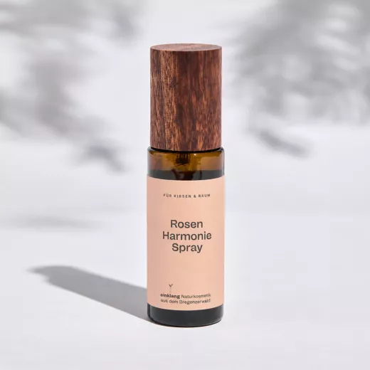 Natürliches Rosenspray von einklang Naturkosmetik für Kissen, Bettwäsche und Wohnräume